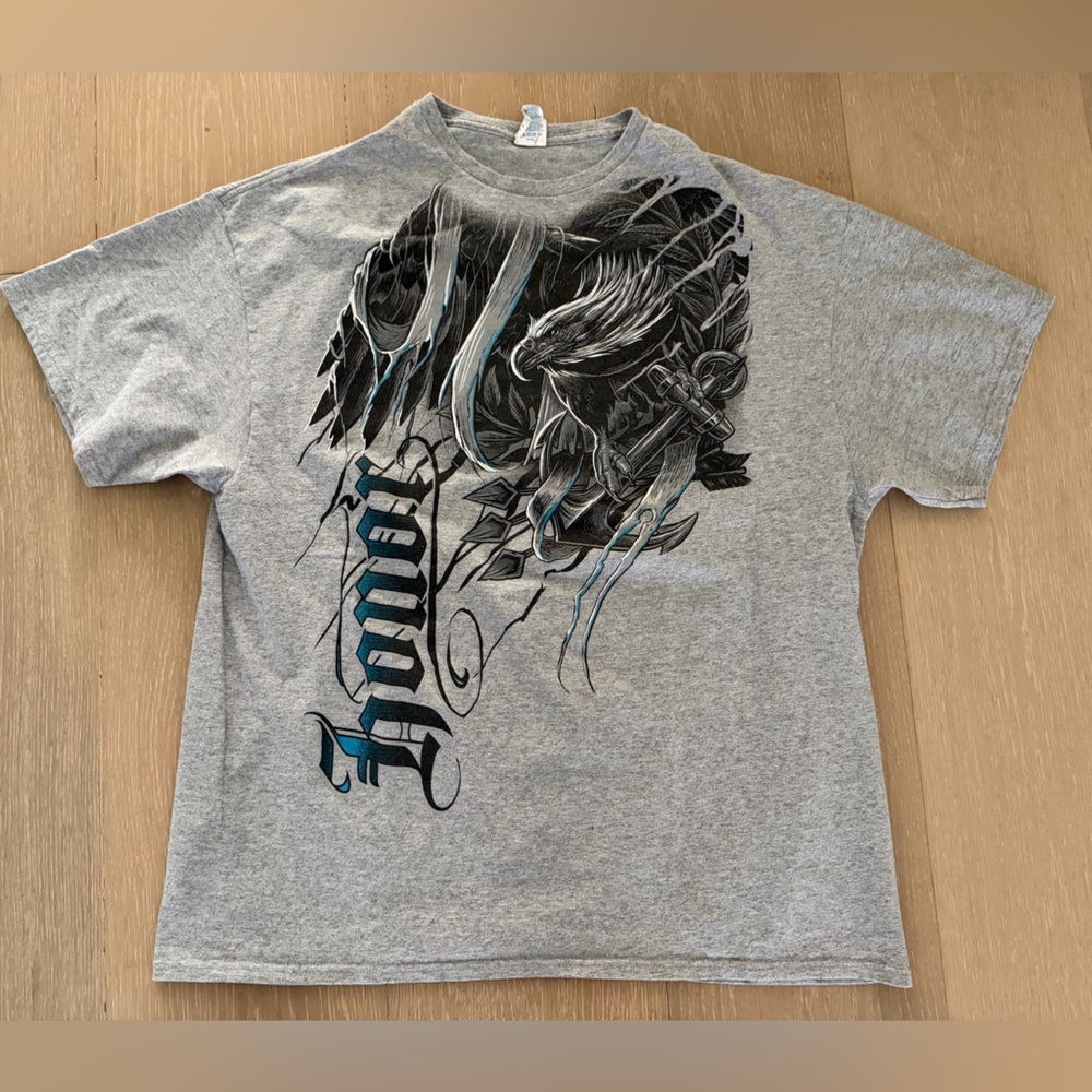 Boxy graphic t-shirt with eagle motif